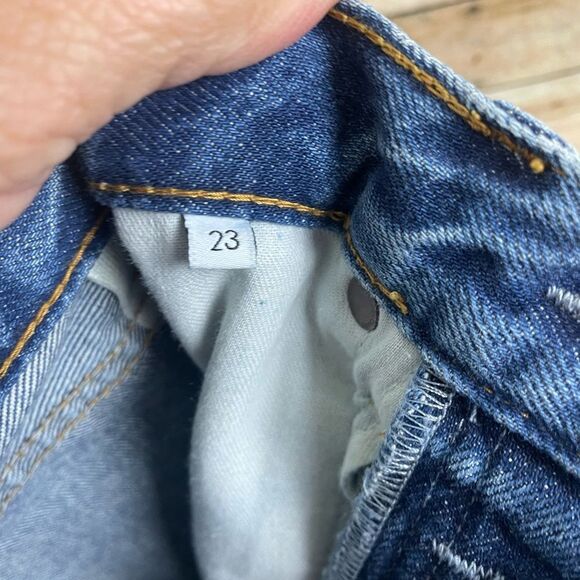 Boyish By HER The Billy Button Fly Rigid Cotton Jeans in Freaks Wash Size 23 - Picture 5 of 8